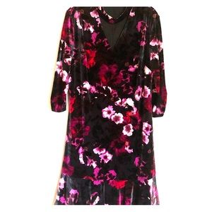 Velvet 3/4 sleeve dress